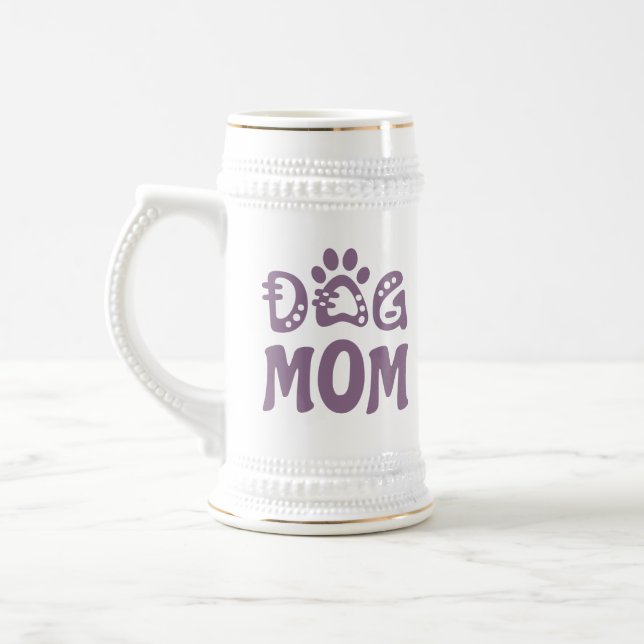 Dog Mom Beer Stein (Left)