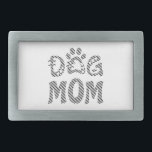 Dog Mom Belt Buckle<br><div class="desc">Celebrate your love for your furry friend with “Dog Mom Design” Charming design features a bold “Dog Mom” text accompanied by an adorable paw icon, making it the perfect choice for all proud dog moms. “This design is customizable. Click the ‘Edit Design’ button to personalize the design. You can change...</div>