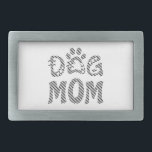 Dog Mom Belt Buckle<br><div class="desc">Celebrate your love for your furry friend with “Dog Mom Design” Charming design features a bold “Dog Mom” text accompanied by an adorable paw icon, making it the perfect choice for all proud dog moms. “This design is customizable. Click the ‘Edit Design’ button to personalize the design. You can change...</div>