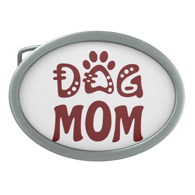 Dog Mom Belt Buckle (Front)
