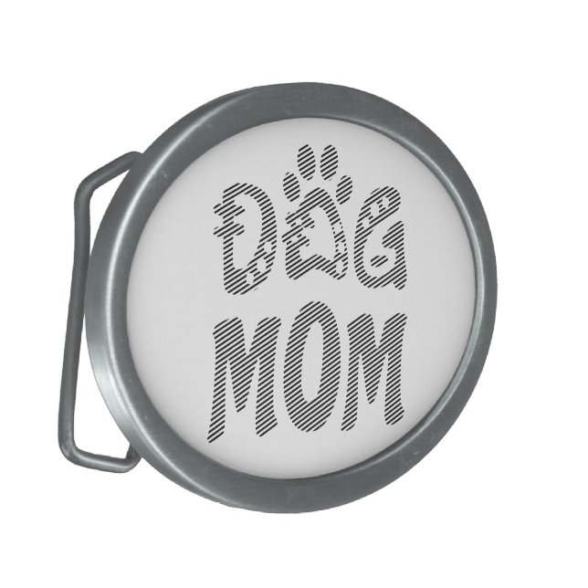 Dog Mom Belt Buckle (Front Left)
