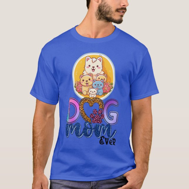 Dog Mom Best Dog Mom Ever Dog Mom Design Dog vinta T-Shirt (Front)
