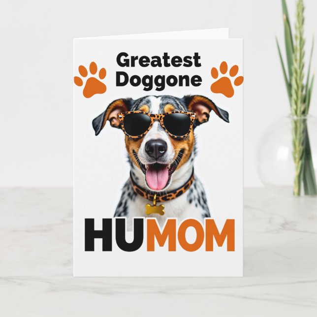 Dog Mom Best Ever Illustration Card (Front)