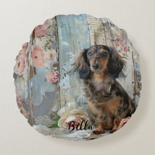 Dog Mom Besties Dachshund Decorative & Round Pillow