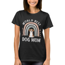 dog mom boho rainbow tshirt