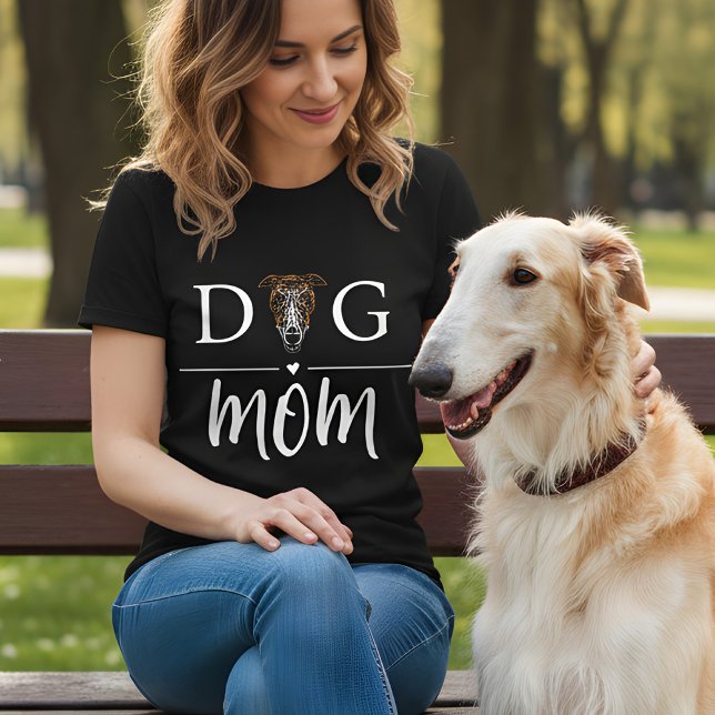 Dog Mom Borzoi T-Shirt (borzoi dog mom shirt)