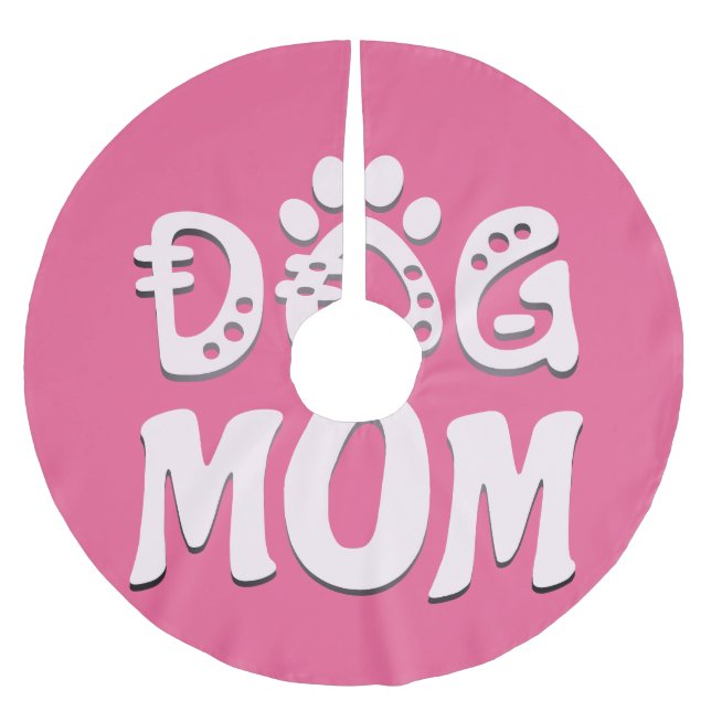 Dog Mom Brushed Polyester Tree Skirt (Front)