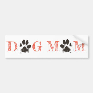 "Dog Mom" bumper sticker