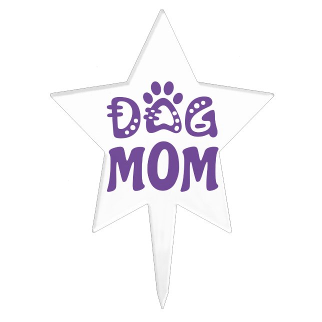 Dog Mom Cake Topper (Front)