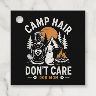 Dog Mom Camping Outdoor Campfire Favor Tags