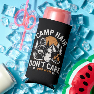 Dog Mom Camping Outdoor Campfire Seltzer Can Cooler