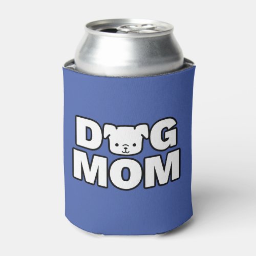 DOG MOM Can Cooler Blue