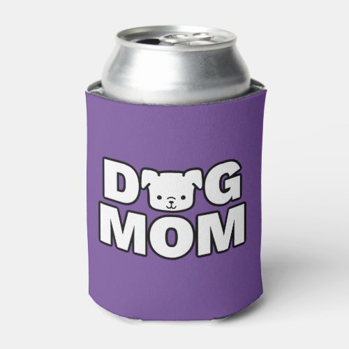 DOG MOM Can Cooler Purple