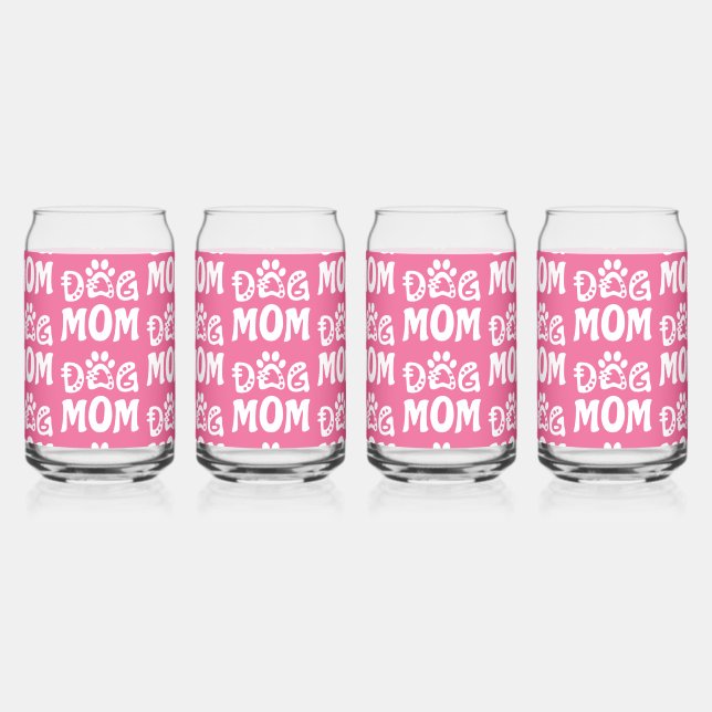 Dog Mom Can Glass (Left)