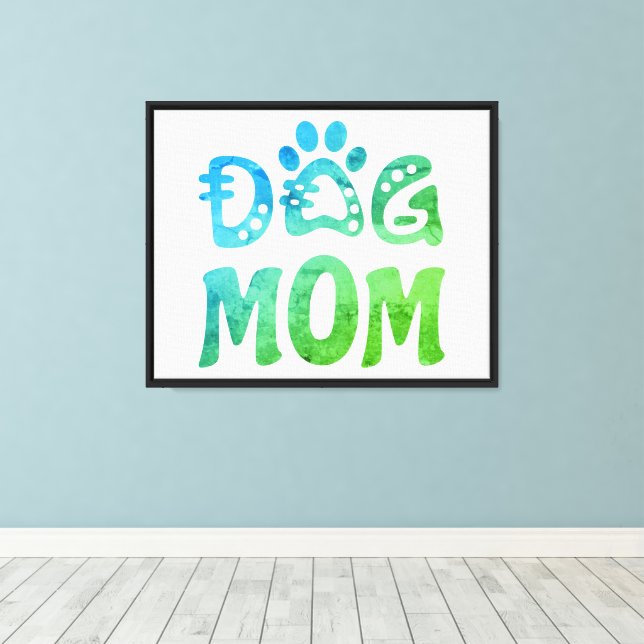 Dog Mom Canvas Print (Insitu(Wood Floor))
