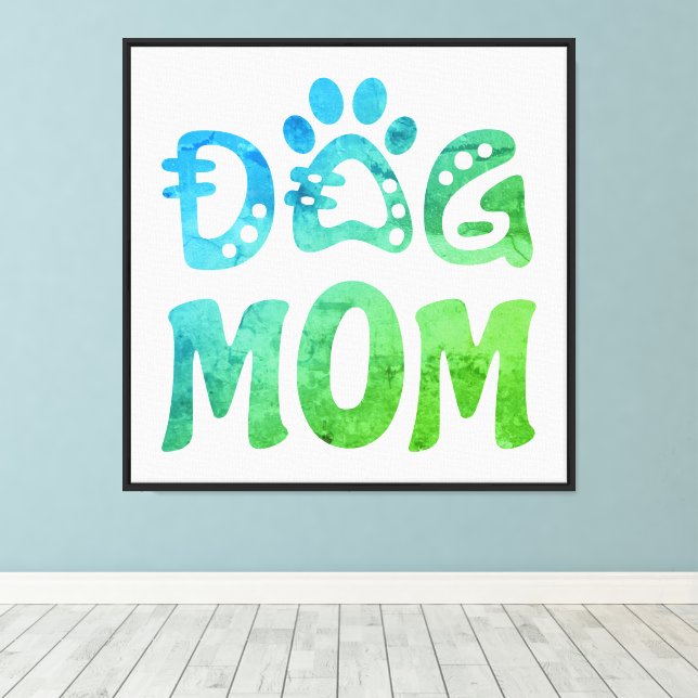 Dog Mom Canvas Print (Insitu(Wood Floor))