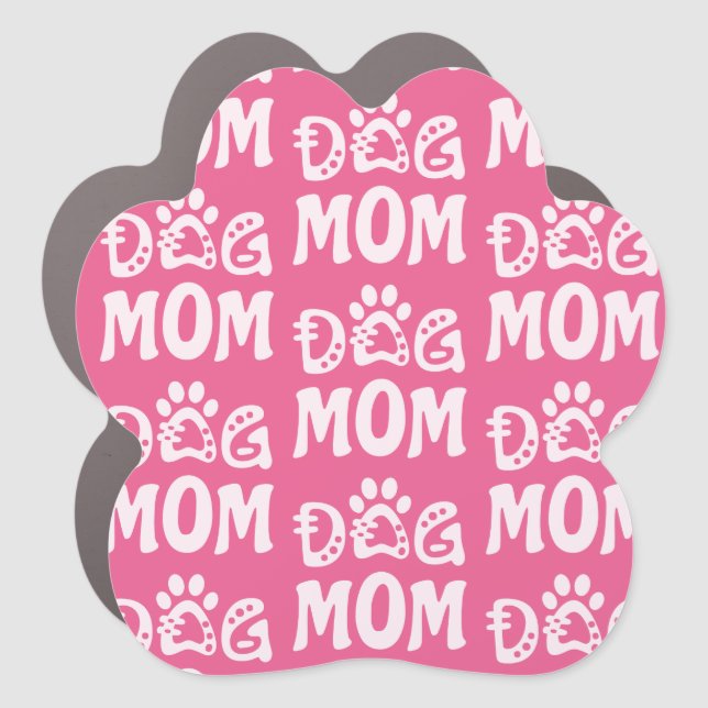 Dog Mom Car Magnet (Front)
