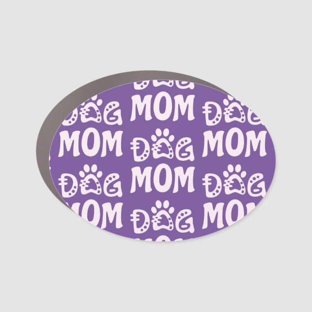 Dog Mom Car Magnet (Front)