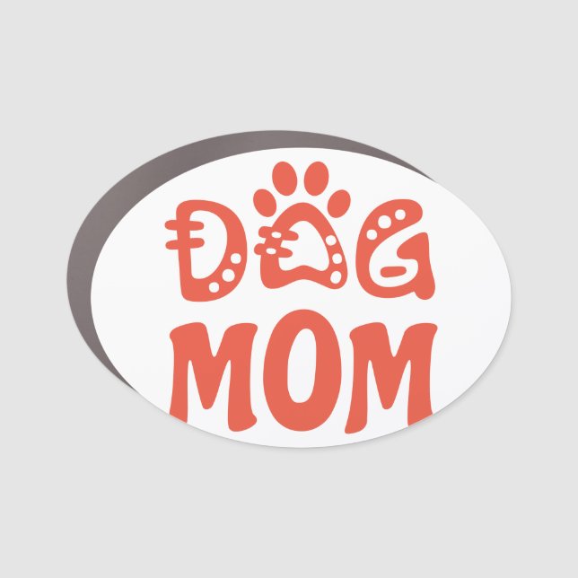Dog Mom Car Magnet (Front)