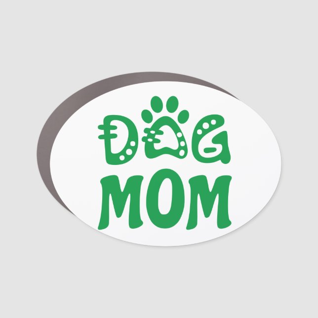 Dog Mom Car Magnet (Front)