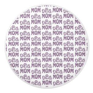 Dog Mom Ceramic Knob