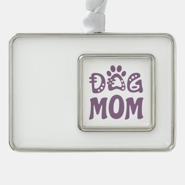 Dog Mom Christmas Ornament (Front)