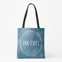 Dog Mom Circle Frame Tote Bag