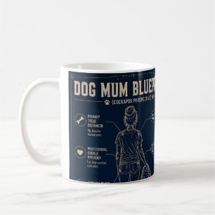 Dog Mom Cockapoo Blueprint Coffee Mug