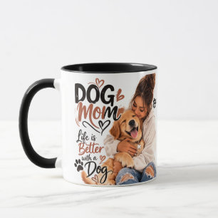 Dog Mom Coffee Mug Cute Teddy Bear & Pet Lover C