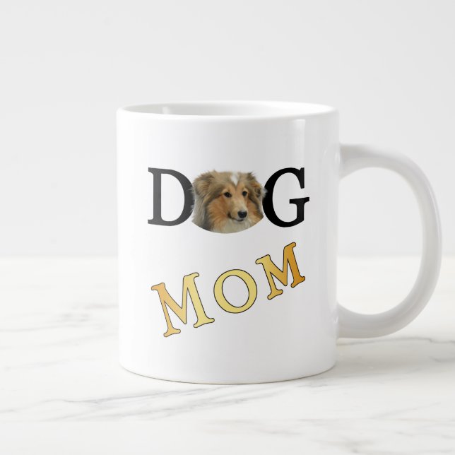 Dog Mom Collie Owners Giant Coffee Mug (Right)