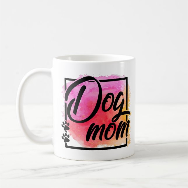 Dog mom colorful modern coffee mug (Left)