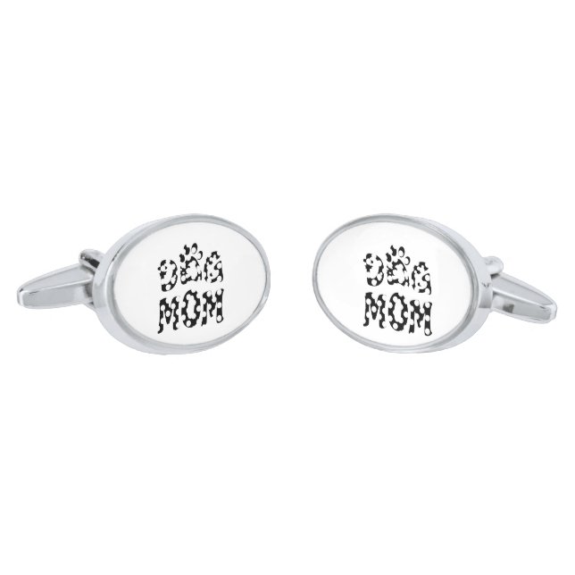 Dog Mom Cufflinks (Angled)