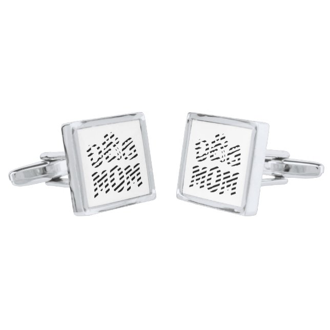 Dog Mom Cufflinks (Angled)