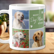 DOG MOM Custom 7 Photo Collage Mother's Day Coffee Mug