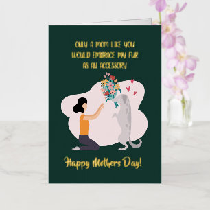 Dog Mom Custom Happy Mother's Day Foil Holiday Card