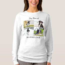 Dog Mom Custom Pet Photo Collage T-Shirt