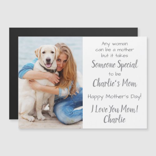 Dog Mom Custom Pet Photo Mothers Day Card 
