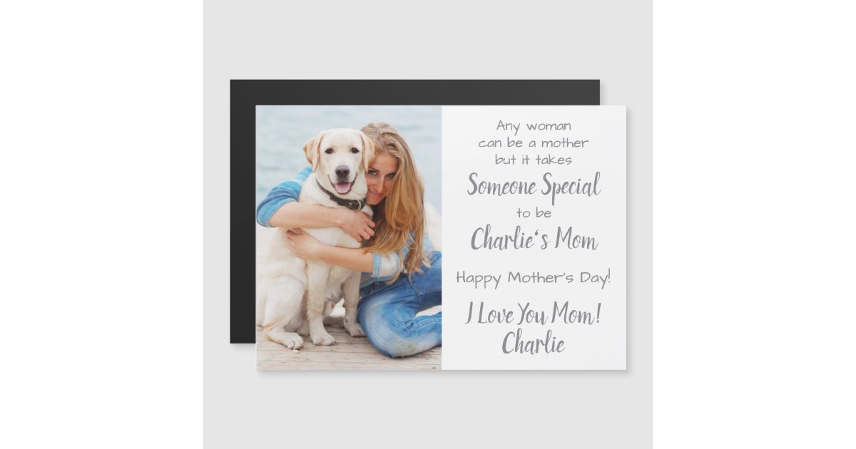 Dog Mom Custom Pet Photo Mother's Day Card | Zazzle