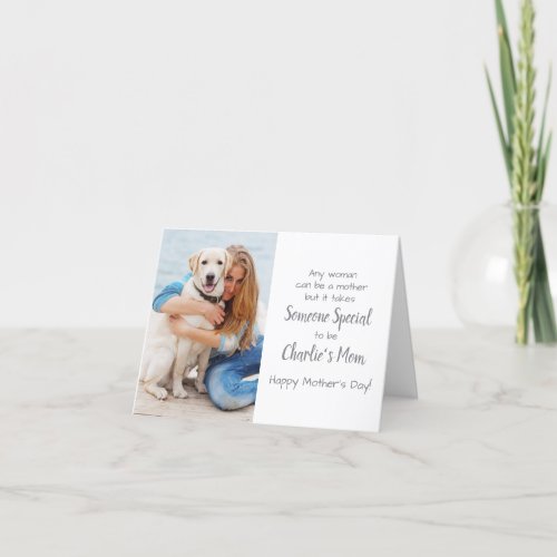 Dog Mom Custom Pet Photo Mothers Day Holiday Card