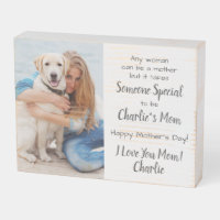 Dog Mom Custom Pet Photo Mother's Day Wooden Box S