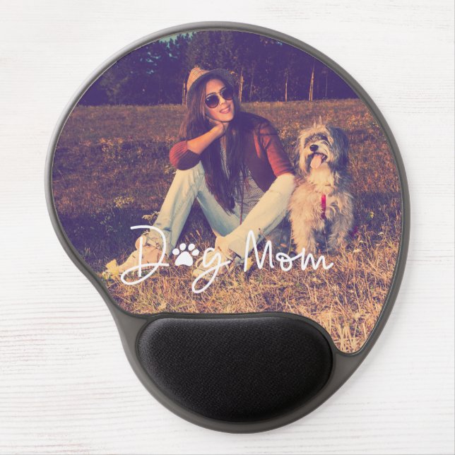 Dog Mom Custom Photo Gel Mouse Pad (Front)