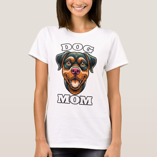Dog Mom — cute dog design T-Shirt (Front)