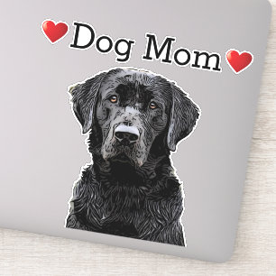 Dog Mom Cute Heart Black Lab Animal Car Sticker