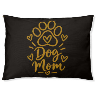 Dog Mom Cute Paw Print Dog Lover Gift Pet Bed