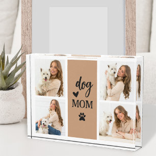 Dog Mom   Cute Pet Collage Photo Block