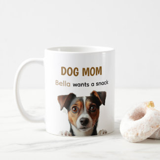 Dog Mom Cute Puppy Coffee Quote Design Mug