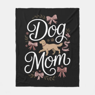 Dog Mom & Dad Motivational Pet Quote Design Fleece Blanket