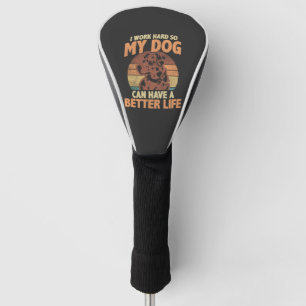 Dog Mom & Dad Motivational Pet Quote Design Golf Head Cover