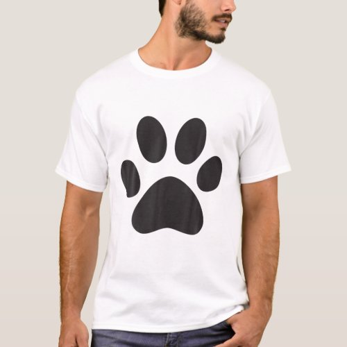 Dog Mom Dad Puppy Love Dogs Paw Print T_Shirt
