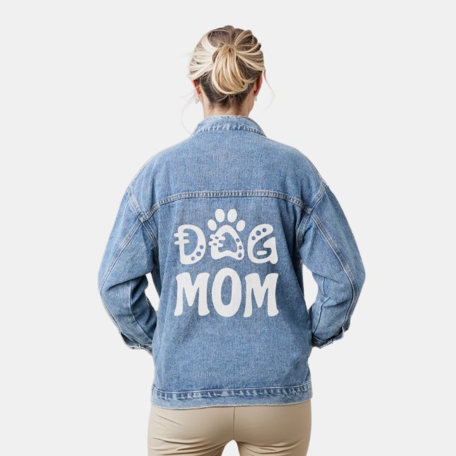 Dog Mom Denim Jacket (Model)